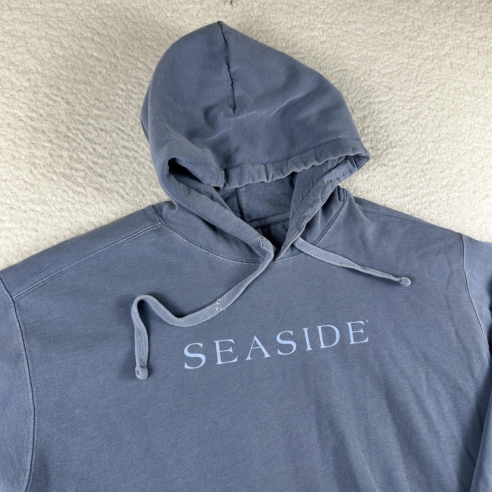 Seaside Hoodie Sweatshirt Womens Large Blue Comfort Colors Beach Pullover - Picture 5 of 12